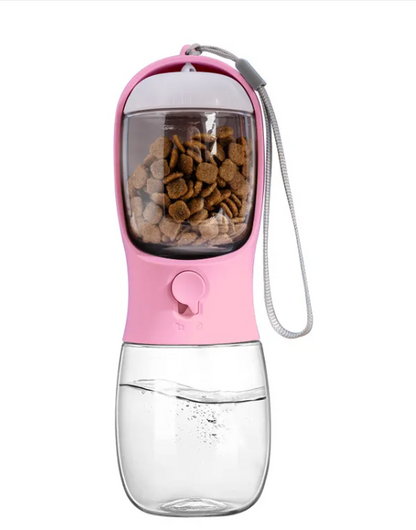 Portable Dog Water Bottle with Drinking Tray