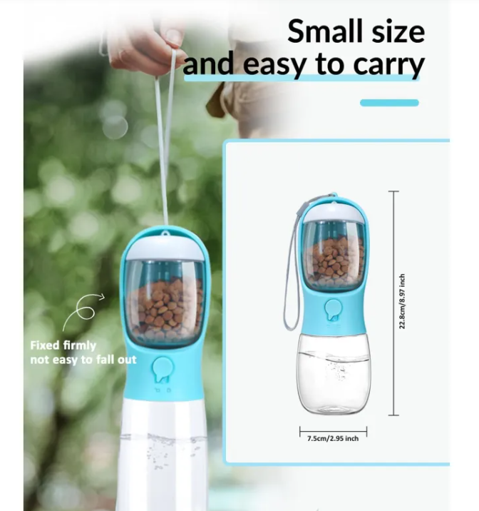 Portable Dog Water Bottle with Drinking Tray