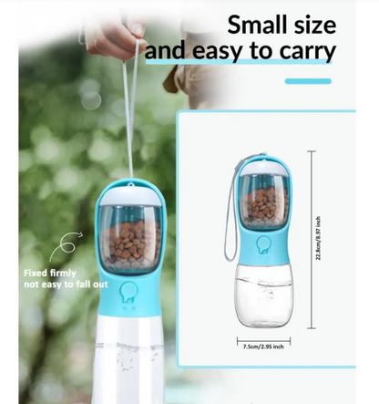 Portable Dog Water Bottle with Drinking Tray