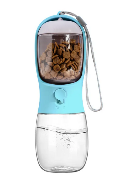 Portable Dog Water Bottle with Drinking Tray